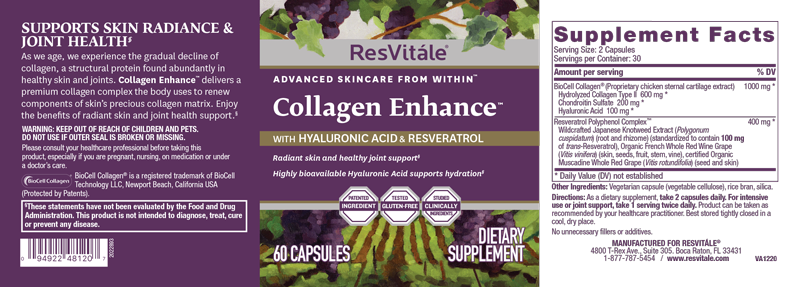 Eticheta ResVitale Collagen Enhance